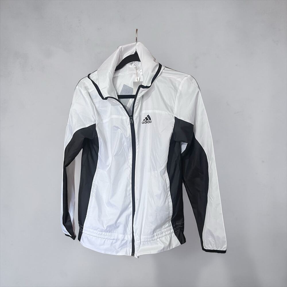 Bundle XS Adidas AeroReady Black & White Windbreaker Hood NWT & Socks